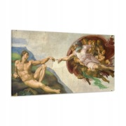 Obraz na płótnie reprodukcja MICHAŁ ANIOŁ - STWORZNIE ADAMA rozmiar 160x80