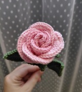 Róża kwiat wykonany szydełkiem wys. ok. 29 cm