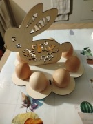 KOSZYCZEK STOJAK NA JAJKA WIELKANOC DREWNIANY STOJAK NA PISANKI WIELKANOCNE