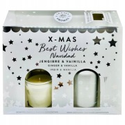 LA CASA DE LOS AROMAS X-MAS Zestaw patyczki zapachowe+świeca IMBIR WANILIA