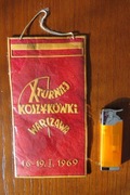 Proporczyk "X Turniej Koszykówki Warszawa 6-9 I 1969"