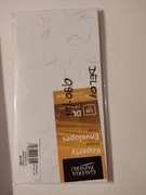 Koperta ozdobna DL 110x220mm wiatr biały 9 szt.