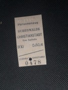 Magnes Bilet Schonwalde (Sieniawa Żarska) - Christianstadt