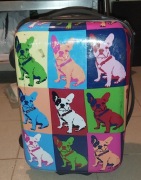 Walizka kabinowa - grafika w stylu "Andy Warhol". SAXOLINE Bulldog