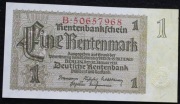 " Ros.166 b  ( 8cyfr) 1 Rentenmark 1937 stan 1 (UNC)    za 8,99 zl "