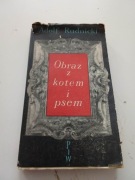 Obraz z psem i kotem Adolf Rudnicki