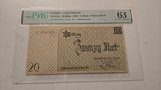 20 Marek Getto Łódź  PMG 63 Certyfikat 