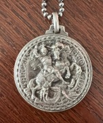 Wisiorek Medal Święty Jerzy Włochy 30-50 lata XXw.