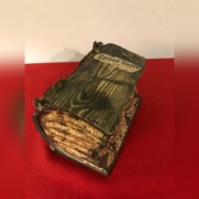 Książka drewno prezent upominek sztuka