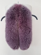 Kołnierz obszycie  lis  naturalny fioletowy 