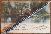 OSTRZESZÓW SCHILDBERG Młyn klasztorny łódka malowniczy widok do 1905 1907