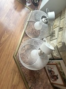 Żyrandole abażur wiszące szt 2 biały z żarówkami