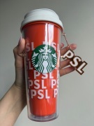 Kubek Starbucks z uchwytem PSL Pumpkin Spice Latte + breloczek