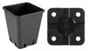Plastikowa kwadratowa doniczka Desch IPP 20x20x23 H 5.7L - zestaw 25 sztuk