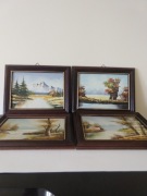 Obrazek pejzaż dekoracyjny 19,9cm x 15,3cm.