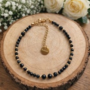 Bransoletka talizman czarny turmalin 17 cm 