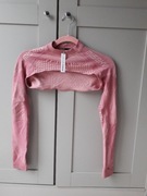 Misbhv krotki top z dlugim rękawem różowy l-xl 