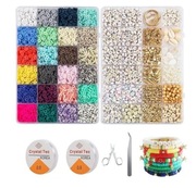 Zestaw Koralików Do Bransoletek Do Nawlekania Z Akcesoriami