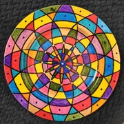 Talerz ręcznie malowany 