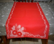 NOWY Bieżnik świąteczny czerwony