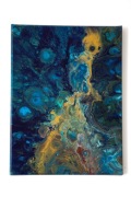 Obraz ręcznie malowany techniką pouring