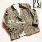 Fuchs&Schmitt boska marynarka w pepitkę z wełną r.46