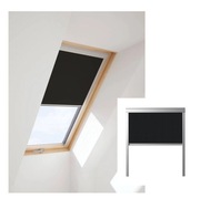 Roleta zaciemniająca 114x118 CZARNA okno Fakro Velux Rooflite Optilight S6A