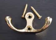 Haczyk, wieszak złoty podwójny