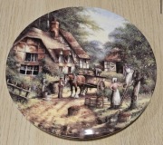 WEDGWOOD Talerz ozdobny porcelanowy wieś koń 