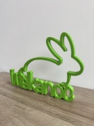 Dekoracja Wielkanocna Stojąca Krolik Napis Wielkanoc Ozdoba Na Stół Zając