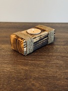 Drewniany świecznik na tealighty 1szt – rustykalny boho handmade dekoracja