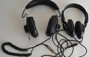 Trzy pary starych słuchawek vintage Philips i inne