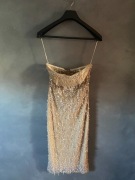 Sukienka perełkowo-cekinowa ala Dubaj