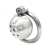 Mały stalowy pas cnoty Chastity cage Oring 40mm
