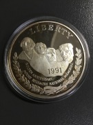 ONE DOLLAR 1991 USA * MOUNT RUSHMORE PROOF Ag .900 * MONETA KOLEKCJONERSKA