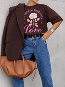 T-shirt damski Basic oversize PRINT NADRUK  Polska marka 