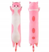 DŁUGI KOT KOTEK MASKOTKA PODUSZKA PLUSZAK DUŻA RÓŻOWA PRZYTULANKA DZIECI XL