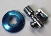 Kulowy zawór kątowy z przyłączami 1/2” x 1/2'' z rozetą