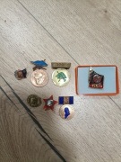 Stare medale ordery klamra do paska wojskowego 