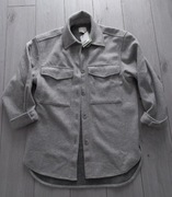 Kurtka koszulowa szara h&m oversize (xs) 34