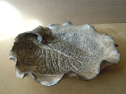 Artystyczna patera  misa ceramiczna liść rękodzieło
