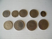 liry i kurusy z Turcji ZESTAW 9 szt.