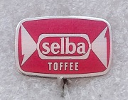 Przypinka. Reklama Toffi. ''Selba'' [magenta] Niderlandy