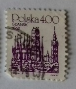 Znaczek pocztowy PANORAMY MIAST Gdańsk Polska 1981