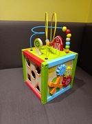 Drewniana duża kostka edukacyjna