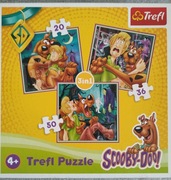Puzzle Scooby Doo (trzy układanki: 20, 36, 50 elementów) Trefl