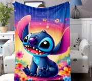 Nowy duży mięciutki bajkowy koc Stitch 150x200
