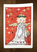 Kartka świąteczna - obrazek malowany HANDMADE