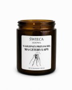 Świeca Sojowa ,,Najlepszy przyjaciel ma 4 łapy" ,knot drewniany, prezent
