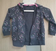 Bluza rozpinana w kolorowe groszki 104